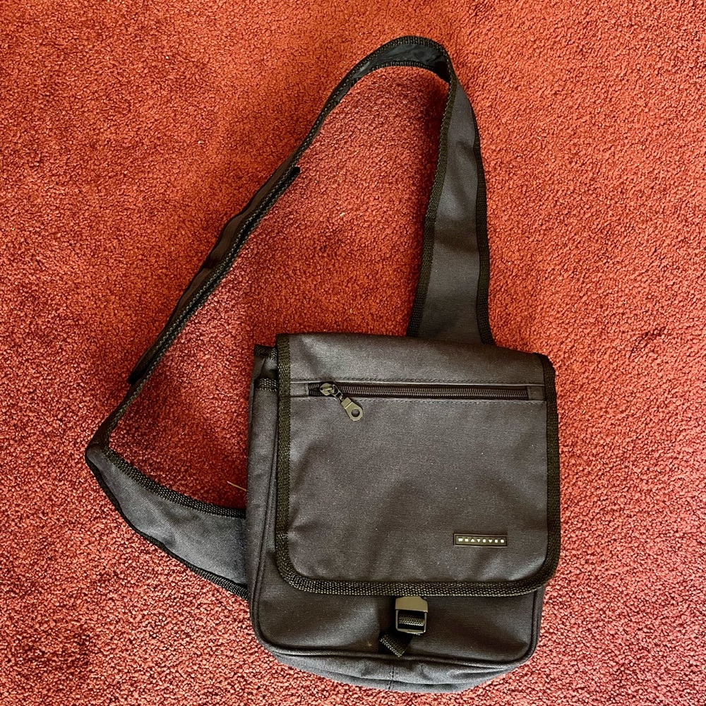 Whatever navy blue crossbody travel bag NWOT